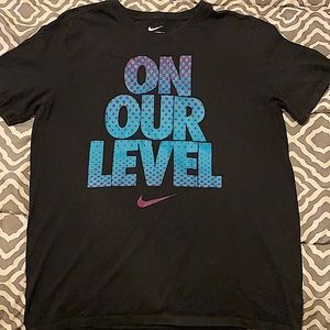 Nike on our level shirt
